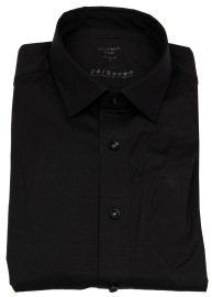 OLYMP Shirt - Modern Fit - 24/7 Flex Jersey - Black - w/o OP