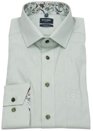 OLYMP Shirt - Modern Fit - Kent Collar - Contrast Buttons - Green