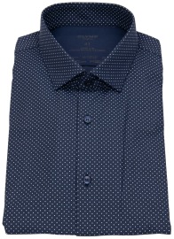 OLYMP Shirt - No. 6 Super Slim - 24/7 Dynamic Flex Shirt - Dark Blue / Light Blue - w/o OP