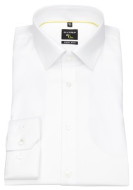 OLYMP Shirt - No. Six Super Slim - Twill - Extra Opaque - White - w/o OP