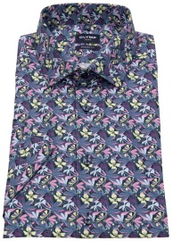 OLYMP Short Sleeve Shirt - Modern Fit - Floraler Print - Multicolored