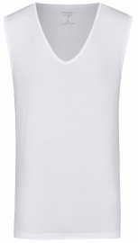 OLYMP Level Five Body Fit - Tank Top - Tiefer V-neck - White - w/o OP