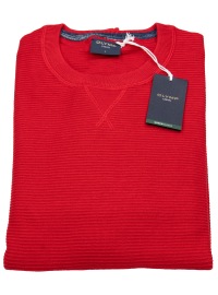 OLYMP Pullover - Round-neck - Strick - Structure- Red