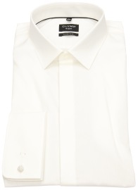 OLYMP Gala Shirt - No. Six Super Slim - Double Cuff - Light Beige - w/o OP