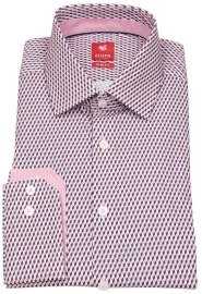 Pure Hemd - Slim Fit - Kentkragen  - Print - rosa / weiß - ohne OVP