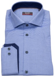 Pure Hemd - Slim Fit - Kontrastknöpfe - blau / dunkelblau