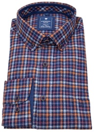 Redmond FlanellShirt - Comfort Fit - Button Down - Checked - Multicolored - w/o OP