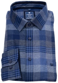 Redmond FlanellShirt - Comfort Fit - Checked - Dark Blue / Blue