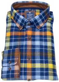 Redmond Hemd - Comfort Fit - Button Down - Flanell - kariert - mehrfarbig