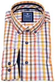 Redmond Shirt - Comfort Fit - Button Down Collar - Bio Baumwolle - Checked - Multicolored - w/o OP