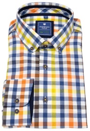 Redmond Shirt - Comfort Fit - Button Down Collar - Bio Baumwolle - Checked - Multicolored - w/o OP