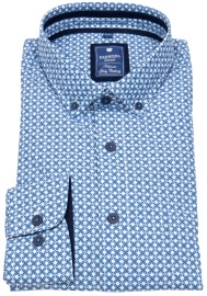 Redmond Shirt - Comfort Fit - Button Down Collar - Blue / White