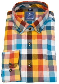 Redmond Shirt - Comfort Fit - Button Down Collar - Twill - Checked - Multicolored - w/o OP