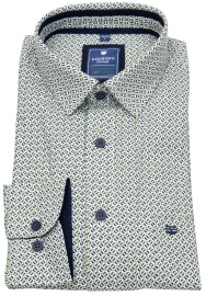 Redmond Hemd - Comfort Fit - Casual - Bio Baumwolle - Print - blau / grün