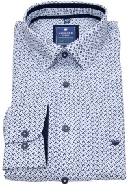 Redmond Hemd - Comfort Fit - Casual - Bio Baumwolle - Print - blau / hellblau