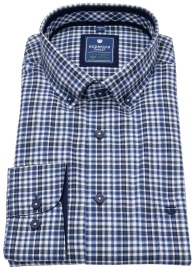 Redmond Hemd - Comfort Fit - Casual - Button Down - Bio Baumwolle - kariert - blau