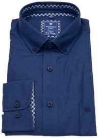 Redmond Shirt - Comfort Fit - Casual - Button Down Collar - Bio Baumwolle - Dark Blue