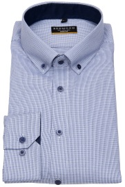 Redmond Hemd - Slim Fit - Button Down Kragen - Struktur - blau - ohne OVP