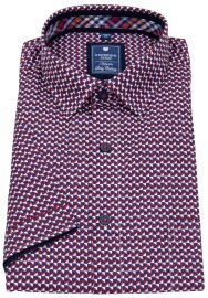 Redmond Short Sleeve Shirt - Comfort Fit - Red / Blue / White - w/o OP