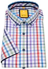 Redmond Kurzarmhemd - Modern Fit - Button Down Kragen - kariert - mehrfarbig - ohne OVP