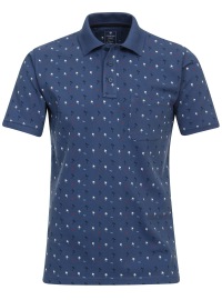 Redmond Poloshirt - Regular Fit - Print - Palmen - Blue