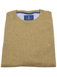 Redmond Pullover - Rundhals-Ausschnitt - beige