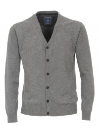 Redmond Strickjacke / Cardigan - Knöpfe - grau