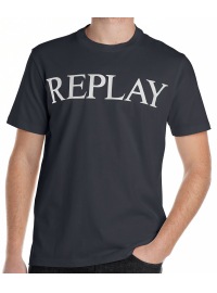 REPLAY T-Shirt - Regular Fit - Rundhals - dunkelblau