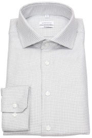 Seidensticker Shirt - Regular Fit - Cutaway Collar - Light Grey / White