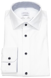 Seidensticker Hemd - Slim Fit - Performance Shirt - Kontrastknöpfe - weiß