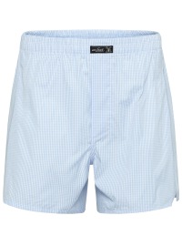 van Laack Boxer Short - kariert - blau / weiß