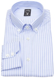 van Laack Hemd - Tailor Fit - Button Down - Meisterwerk - Streifen - hellblau