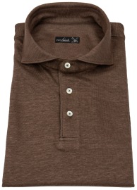 van Laack Poloshirt - Tailor Fit - Leinen - braun