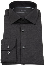 Venti Shirt - Body Fit - Kent Collar - Jersey Flex Stretch - Anthracite