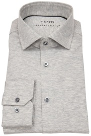 Venti Shirt - Body Fit - Kent Collar - Jersey Flex Stretch - Grey