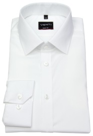 Venti Shirt - Body Fit - Kent Collar - Dividing Seams - White - w/o OP