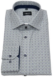 Venti Hemd - Modern Fit - Kentkragen - Print - grün