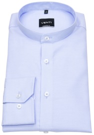 Venti Shirt - Modern Fit - Banded Collar - Light Blue