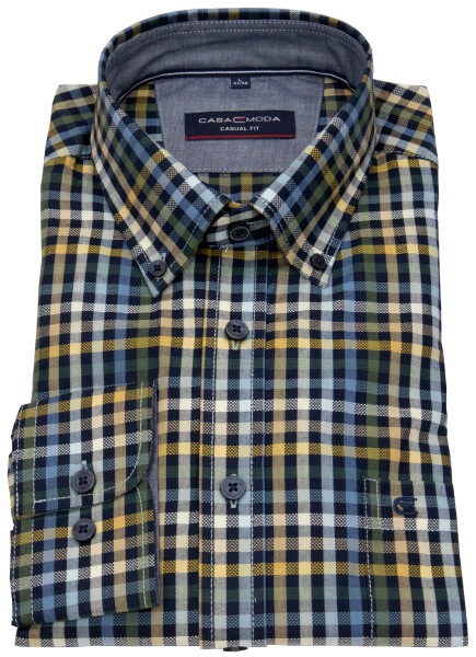 Casa Moda Hemd - Casual Fit - Button Down - kariert - mehrfarbig - ohne OVP - 444196200 600 