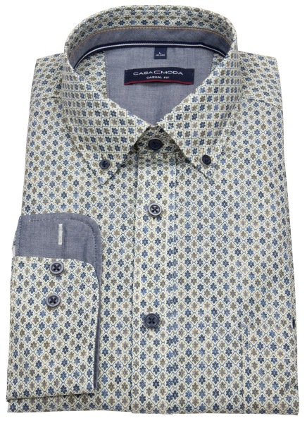 Casa Moda Hemd - Casual Fit - Button Down - mehrfarbig - extra langer 72cm Arm - 444312002 200 