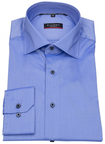 Eterna Hemd - Modern Fit - Performance Shirt - Chambray - blau - 3372 X18K 14 