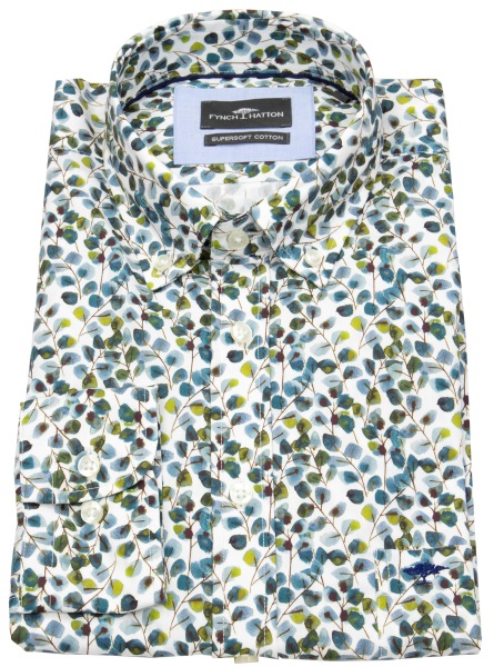 Fynch-Hatton Hemd - Casual Fit - Button Down - floraler Print - mehrfarbig - 1408 6000 707 