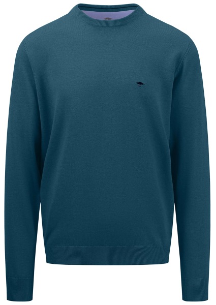 Fynch-Hatton Pullover - Casual Fit - Rundhals-Ausschnitt - petrol - 1414210 624 