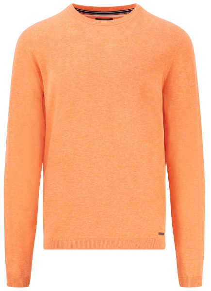 Fynch-Hatton Pullover - Casual Fit - Rundhals-Ausschnitt - sunny orange - 1502314 208 