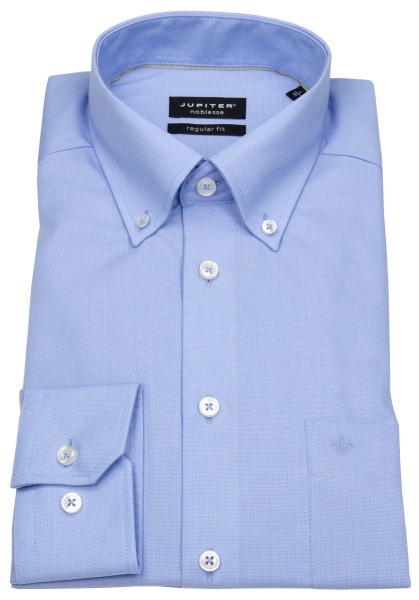 Jupiter Hemd - Regular Fit - Fil-à-Fil - Button Down - hellblau - ohne OVP - 2240-11948 51 