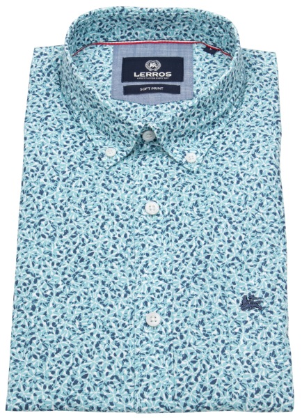 Lerros Hemd - Regular Fit - Button Down Kragen - türkis / blau - 2532103 456 