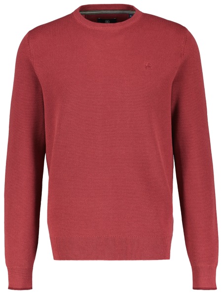 Lerros Pullover - Modern Fit - Rundhals-Ausschnitt - Struktur - rot - 2485012 325 