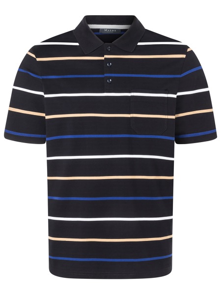 MAERZ Muenchen Poloshirt - Regular Fit - Streifen - dunkelblau - 603601 399 