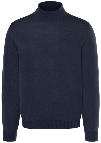 MAERZ Muenchen Pullover - Classic Fit - Rollkragen - Merinowolle - dunkelblau - 490600 399 