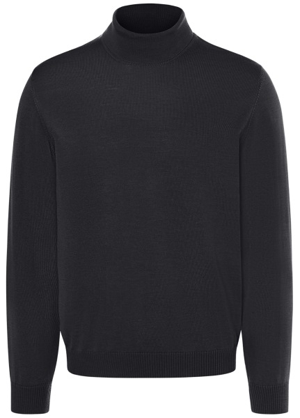 MAERZ Muenchen Pullover - Classic Fit - Rollkragen - Merinowolle - schwarz - 490600 595 